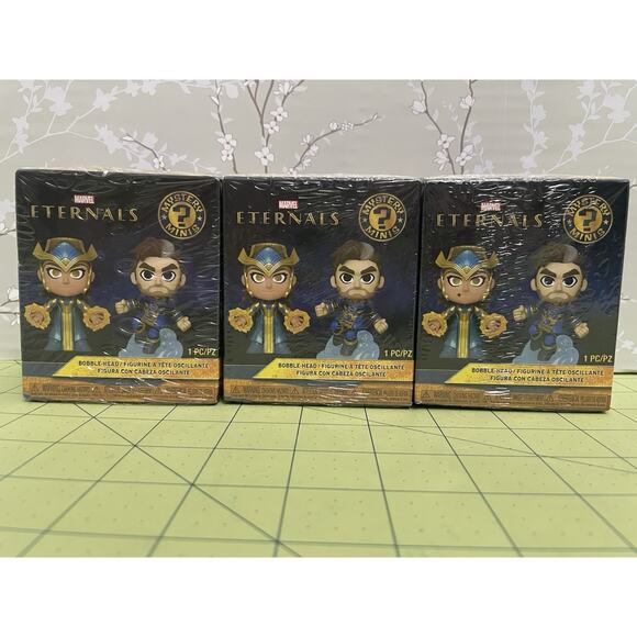 Funko Mystery Minis Marvel Eternals Bobble-Head Figure 3 Figures ~ Sealed Boxes - Picture 1 of 7